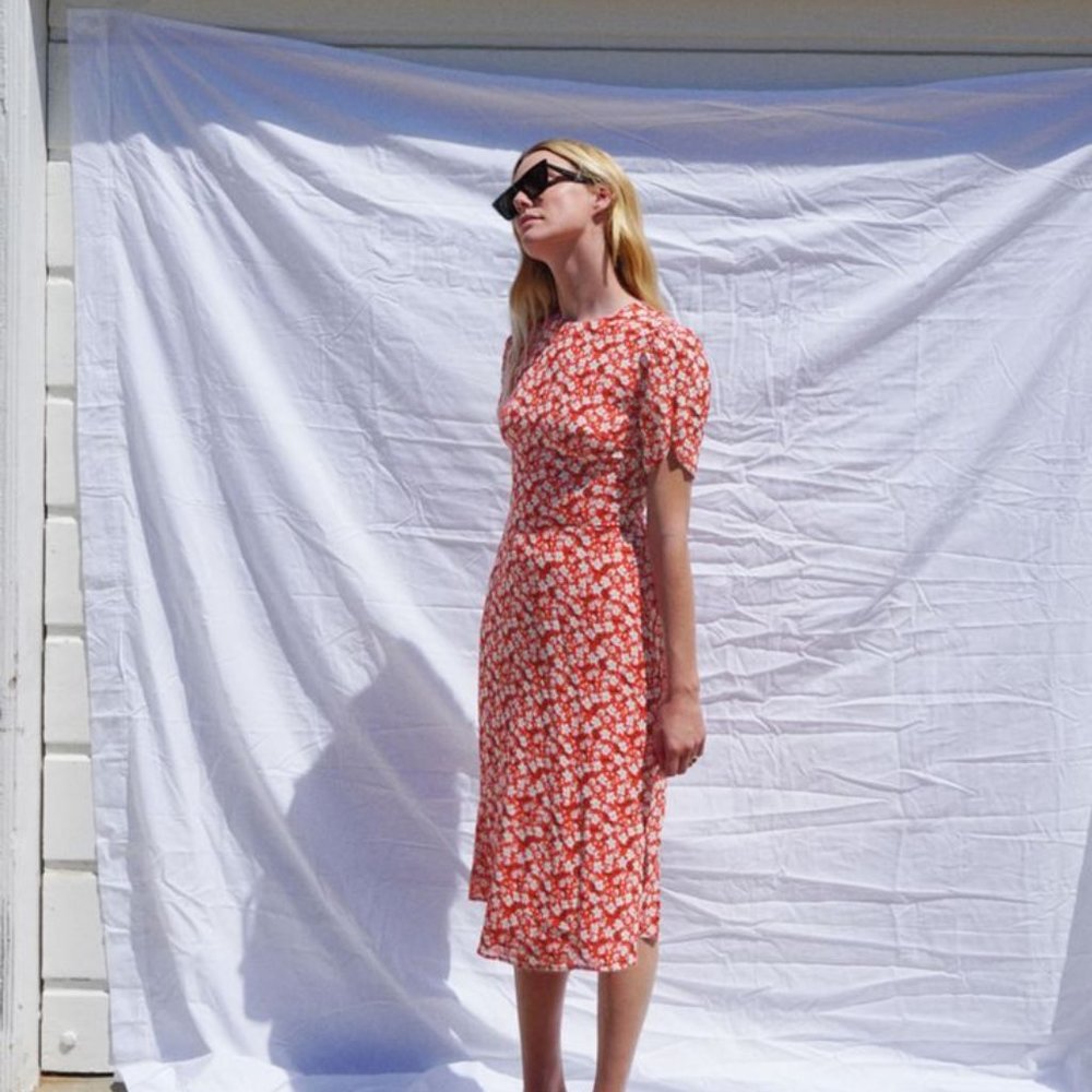 Reformation Red Andre Dress
